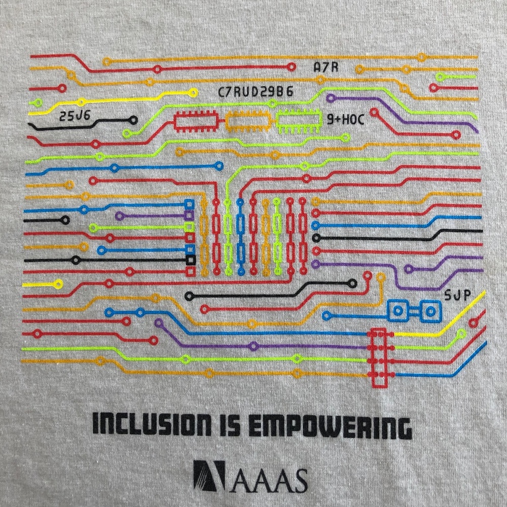 AAAS Inclusion Is Empowering Stem Tee Shirt with Great Graphics - NWOT - Size XL